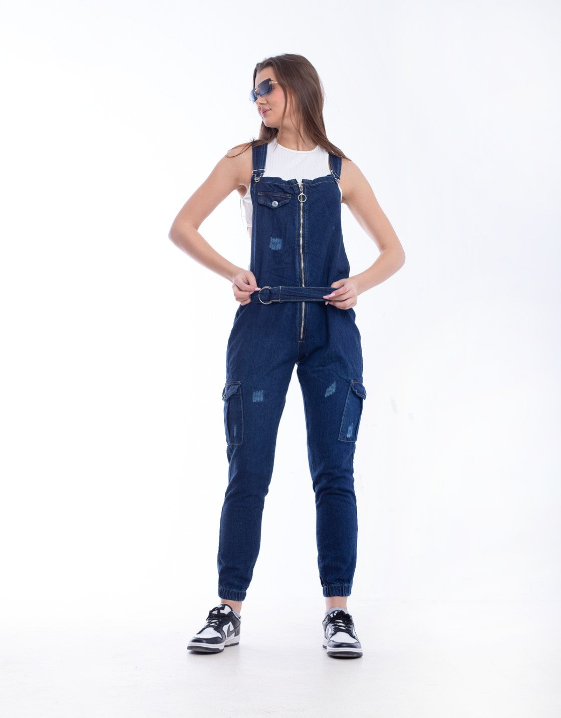 Salopet Mom-Fit Astic Dark Blue OS-125A