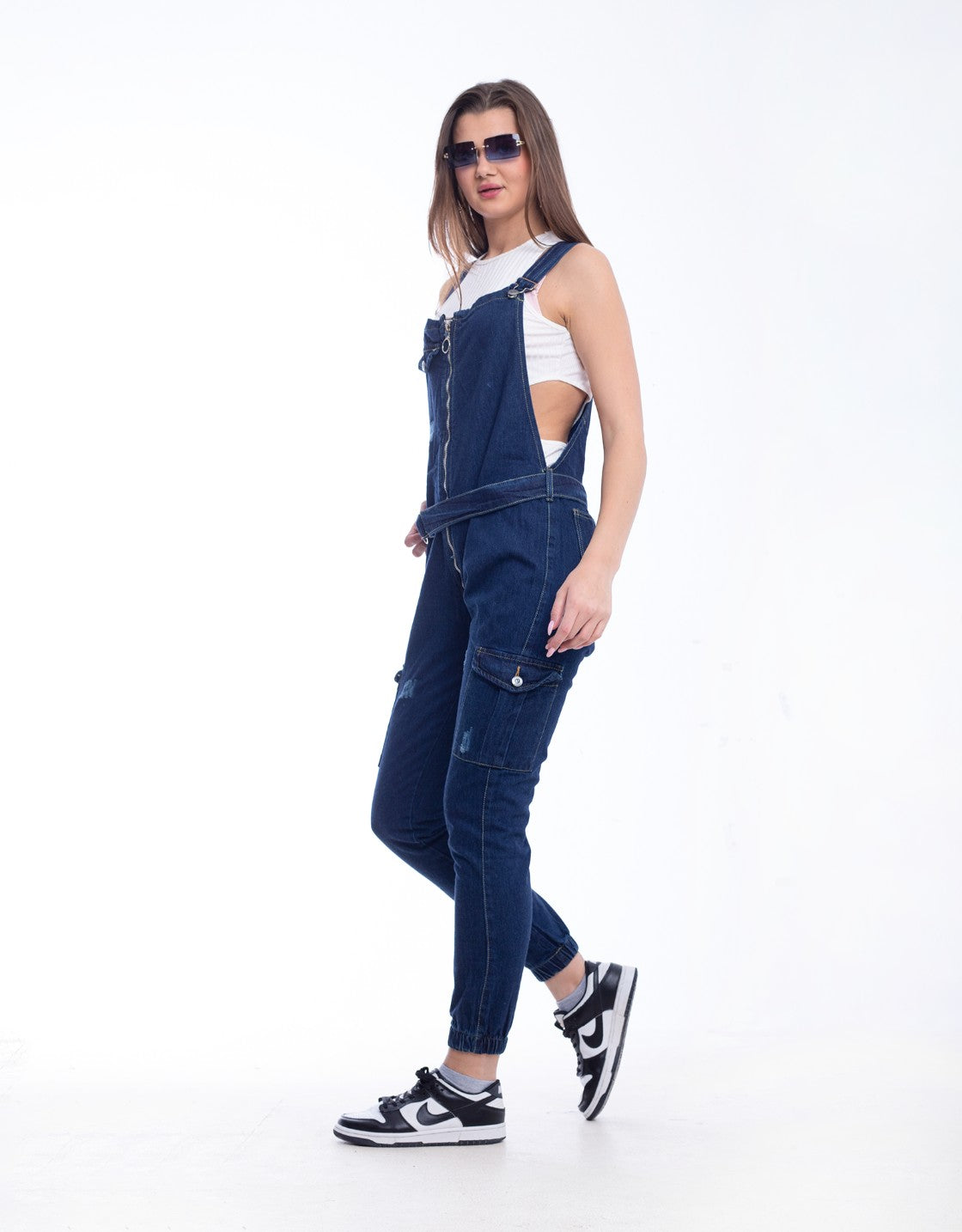 Salopet Mom-Fit Astic Dark Blue OS-125A