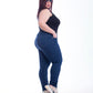 Plus Size High Waist Skinny Dark Blue Jeans Pants OH-320A