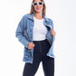 Jeans Jacket Fringe Trim Quarry Blue OJ-535R