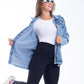 Jeans Jacket Fringe Trim Quarry Blue OJ-535R