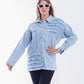 Jeans Jacket Fringe Trim Light Blue OJ-535C