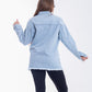 Jeans Jacket Fringe Trim Light Blue OJ-535C