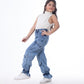 High waist Flap Pocket Cargo Glued Bottom Dark Quarry Jeans Pants OB-624R