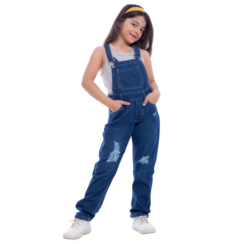 Salopet Mom-Fit Cutting Dark Blue Teenager OB-113A