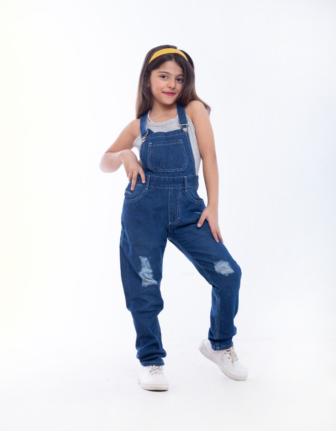 Salopet Mom-Fit Cutting Dark Blue Teenager OB-113A