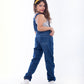 Salopet Mom-Fit Cutting Dark Blue Teenager OB-113A