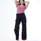 Diamond Studded Straight Jeans Pants Black OBD-350DBL