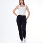 High Waist Sweatpants With Pockets Black MAS004-DBL