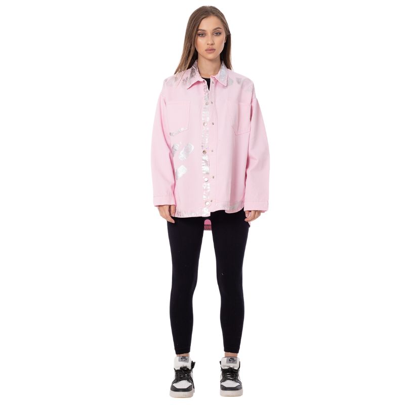Gabardine Jacket Metallic Rose Color OJ-512/1R
