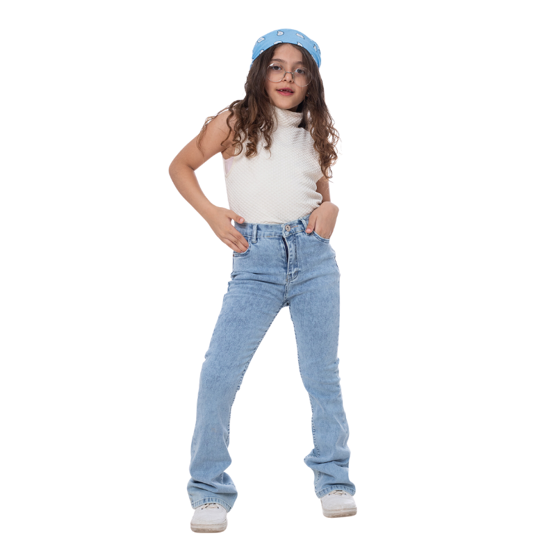High Waist Charleston Quarry Color Jeans Pants OB-451V