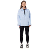 Gabardine Jacket With Pockets Front Buttons Baby Blue Color OJ-512BB