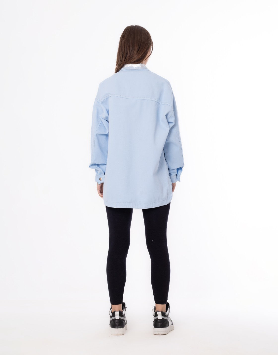 Gabardine Jacket Metallic Baby Blue Color OJ-512/1BB