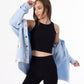 Gabardine Jacket Metallic Baby Blue Color OJ-512/1BB