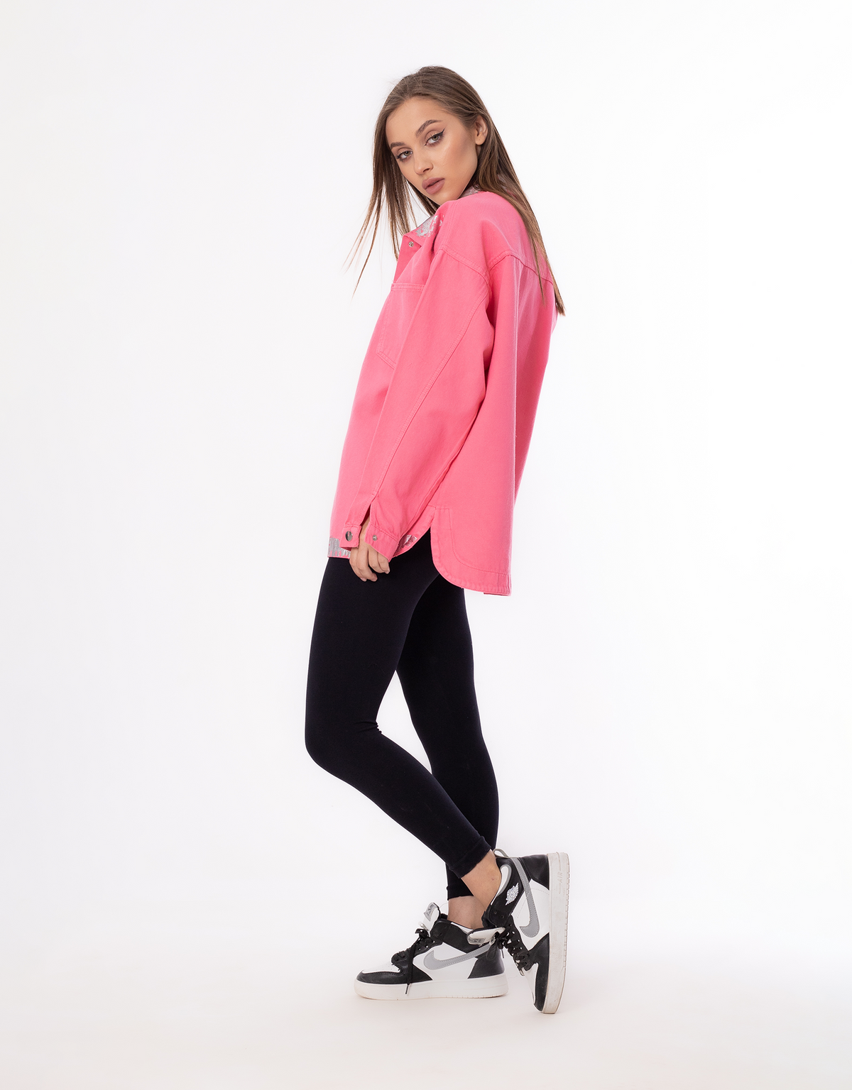 Gabardine Jacket Metallic Pink Color OJ-512/1F