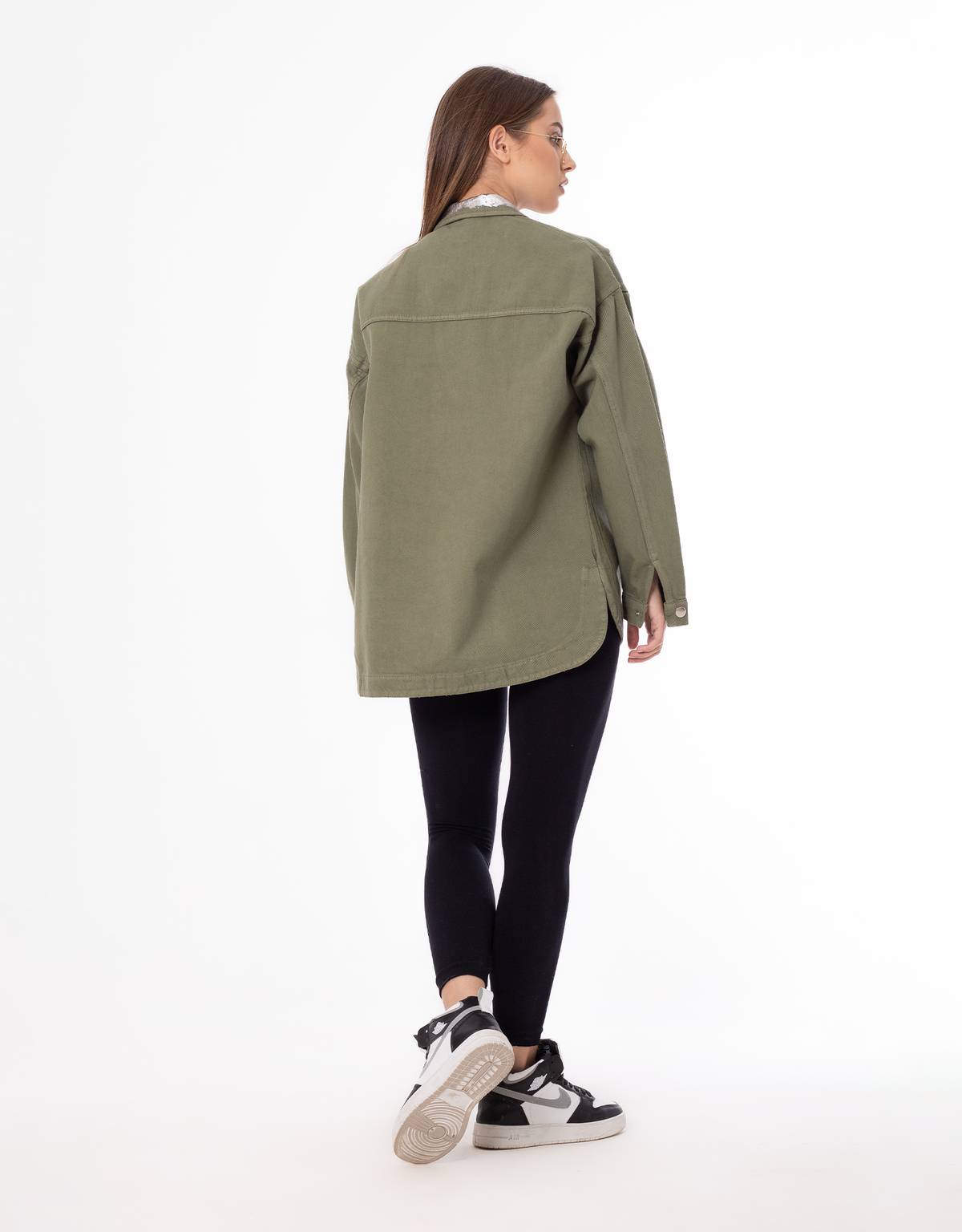 Gabardine Jacket Metallic Dark Olive Color OJ-512/1GO