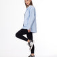 Gabardine Jacket With Pockets Front Buttons Baby Blue Color OJ-512BB