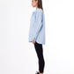 Gabardine Jacket With Pockets Front Buttons Baby Blue Color OJ-512BB