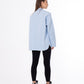 Gabardine Jacket With Pockets Front Buttons Baby Blue Color OJ-512BB
