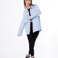 Gabardine Jacket With Pockets Front Buttons Baby Blue Color OJ-512BB