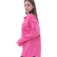 Gabardine With Sequins On The Shoulder Jacket Pink Color OJ-553F