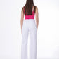 Strass Studded Jeans Pants White Color OBS-350W