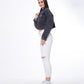 Cropped Jeans Jacket Light Grey Color OJ-537CBL