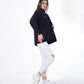 Gabardine Ripped Casual Jacket Black Color OJ-540BL