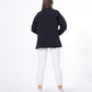 Gabardine Ripped Casual Jacket Black Color OJ-540BL