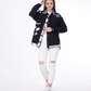 Gabardine Jacket Metallic Black Color OJ-512/1BL