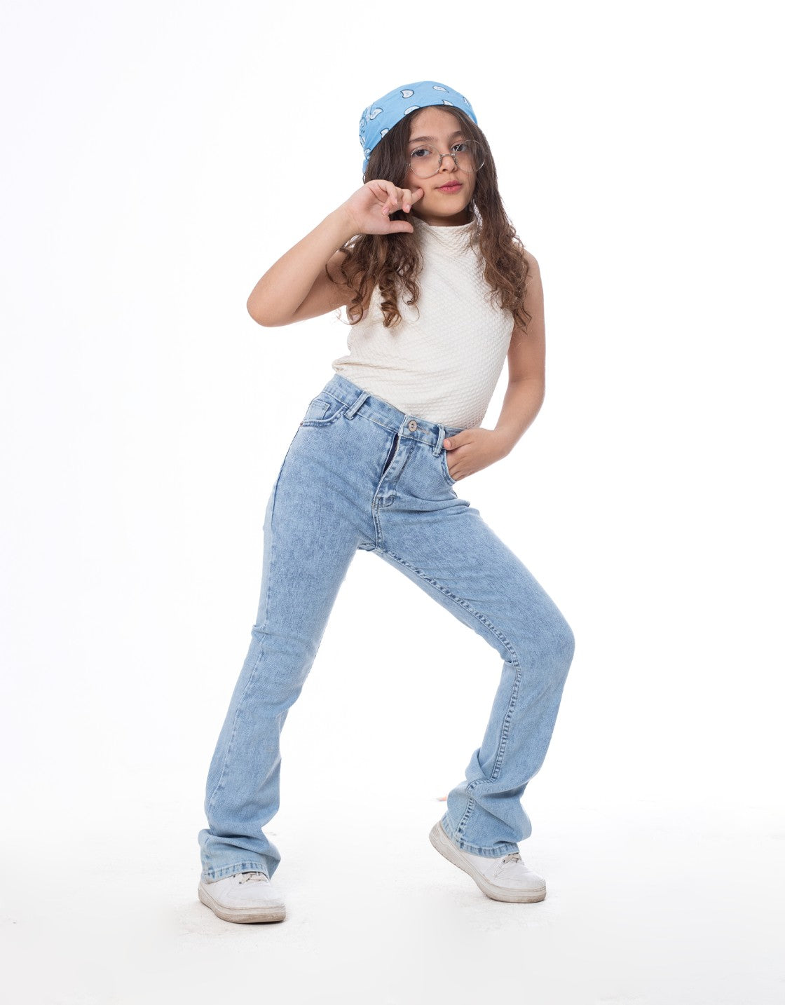 High Waist Charleston Quarry Color Jeans Pants OB-451V