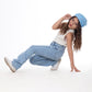 High Waist Charleston Quarry Color Jeans Pants OB-451V