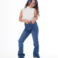 High Waist Charleston Medium Blue Jeans Pants OB-451B