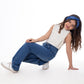 High Waist Charleston Medium Blue Jeans Pants OB-451B