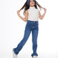 High Waist Charleston Medium Blue Jeans Pants OB-451B