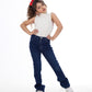 High Waist Charleston Dark Blue Jeans Pants OB-451A