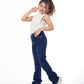 High Waist Charleston Dark Blue Jeans Pants OB-451A