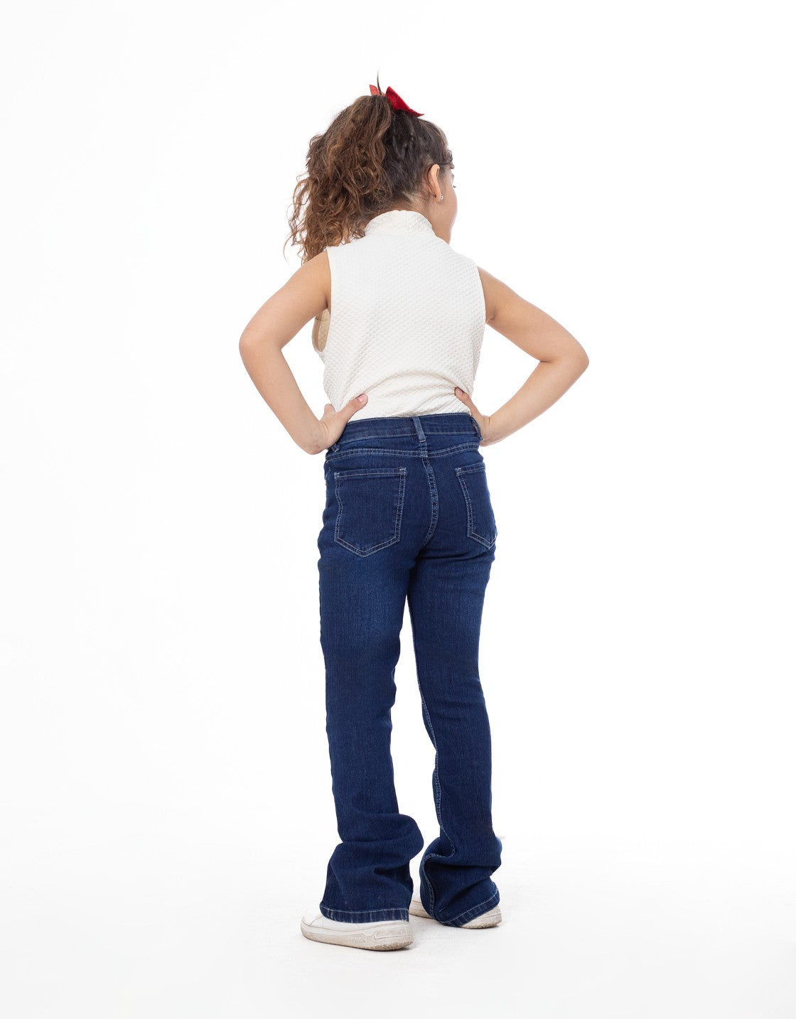 High Waist Charleston Dark Blue Jeans Pants OB-451A