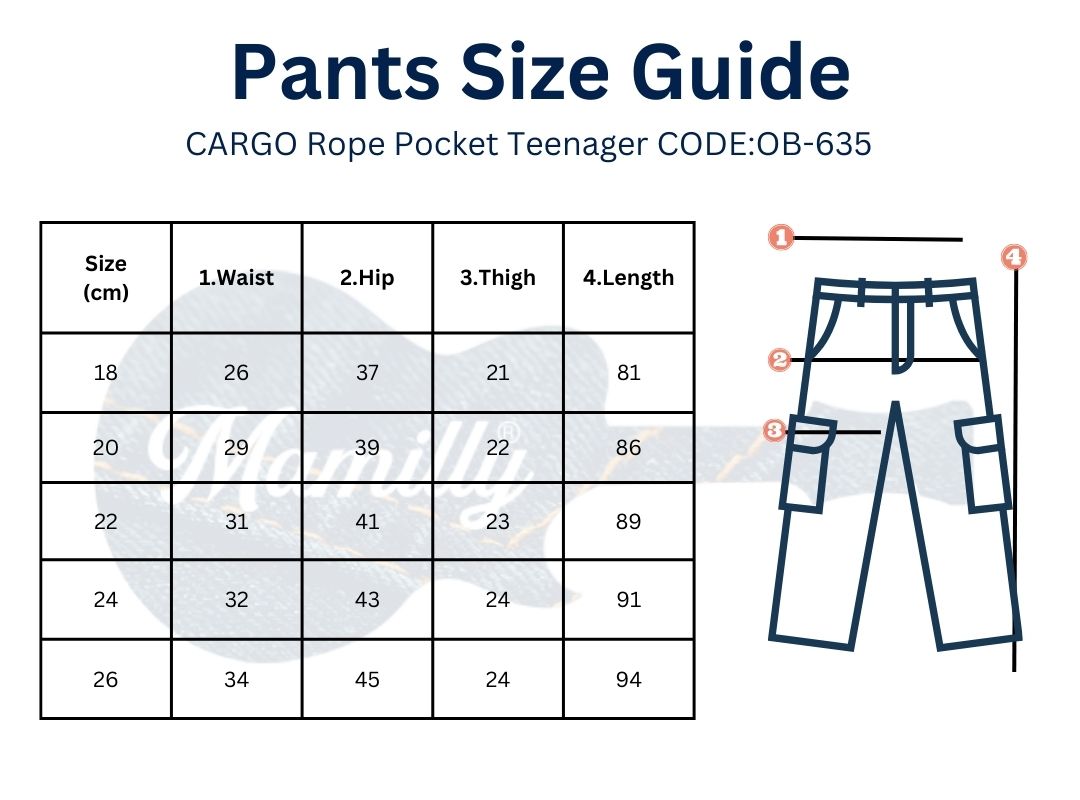 High Waist Flap Cargo Pocket Rope Dark Blue Color Jeans Pants OB-635A