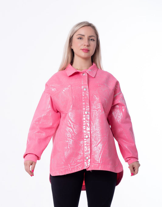 Gabardine Jacket Metallic Pink Color OJ-512/1P