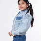 Jeans Jacket Fringe Trim Drop Shoulder Teenager Light Quarry Color OJ-547V
