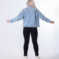 Jeans Jacket Diamond Shoulder Light Quarry Color OJ-542/1V