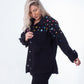 Jeans Jacket Diamond Shoulder Black Color OJ-542/1BL