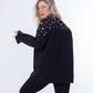 Jeans Jacket Diamond Shoulder Black Color OJ-542/1BL