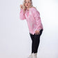 Gabardine Jacket Metallic With Pockets And Front Buttons Rose Color OJ-512/1R