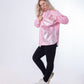 Gabardine Jacket Metallic With Pockets And Front Buttons Rose Color OJ-512/1R