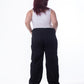 Plus Size High Waist Straight Diamond Studded Black Jeans OBD-375-BL