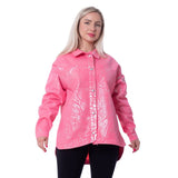 Gabardine Jacket Metallic Pink Color OJ-512/1P