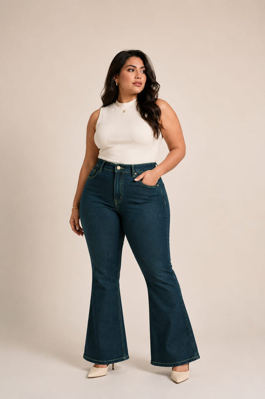 Plus Size High Waist Charleston Dirty Olive Jeans Pants OH-434Z