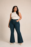 Plus Size High Waist Charleston Dirty Olive Jeans Pants OH-434Z